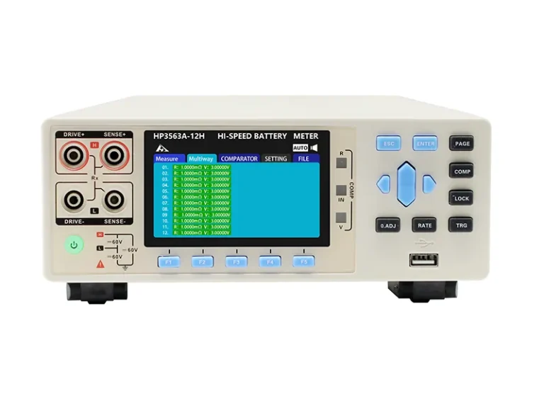 HT3563A-12 benchtop battery internal resistance tester front view