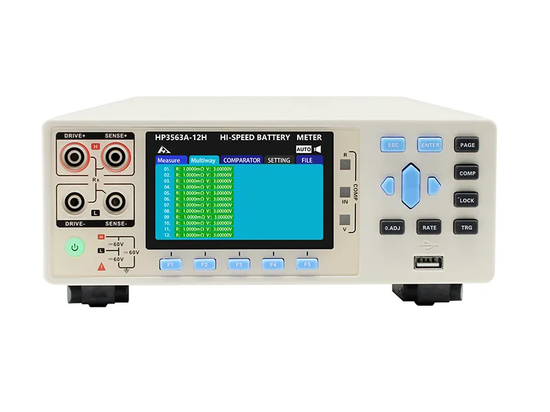 HT3563A-12 benchtop battery internal resistance tester front view