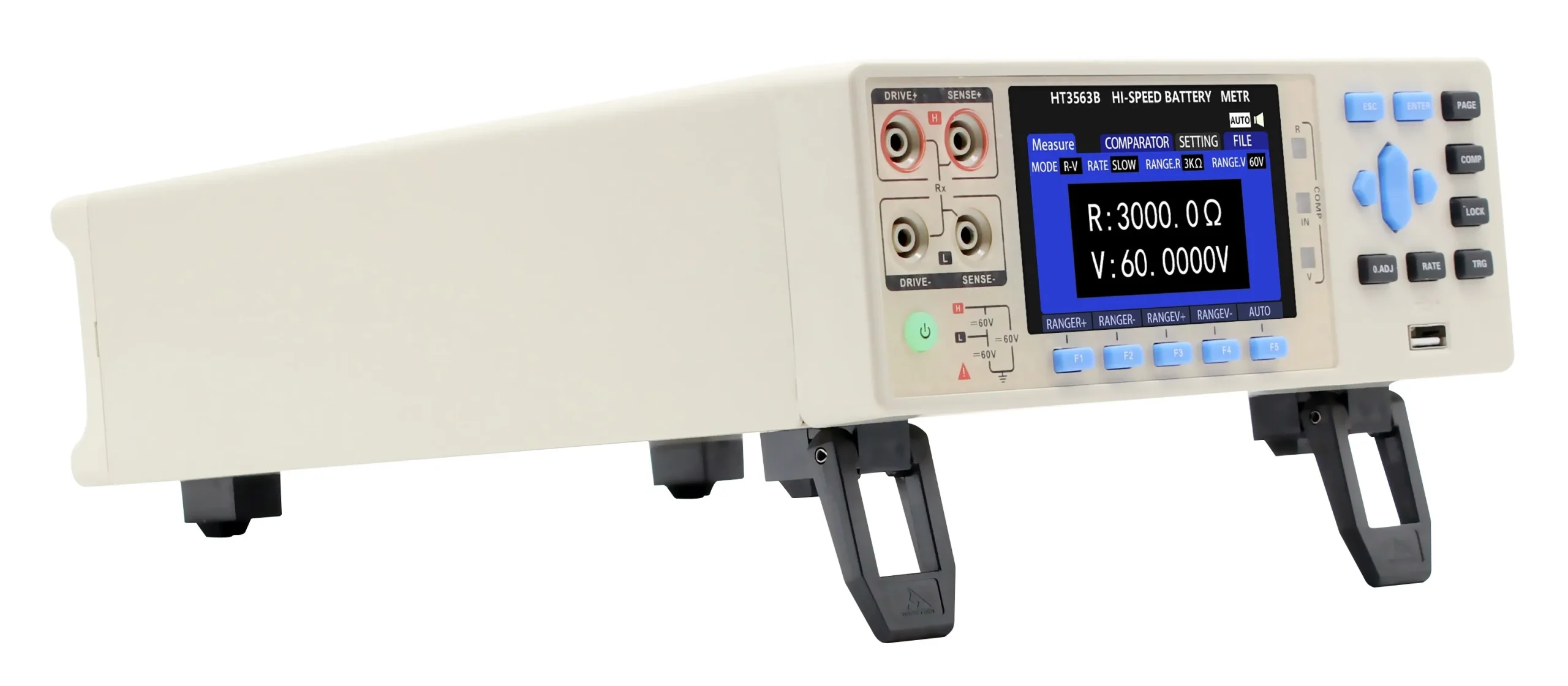 HT3563B Precision battery tester for electric bus battery pack right view