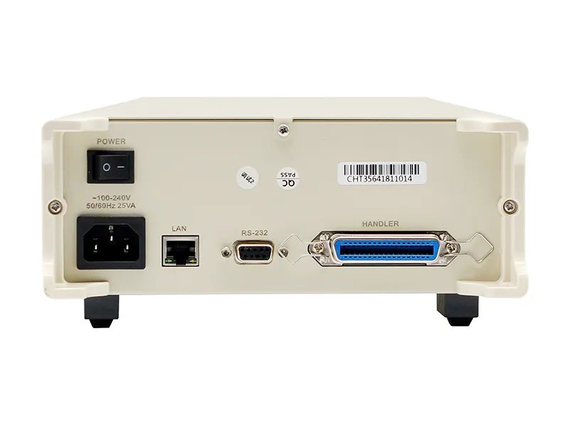 Rear interface panel of HT3564/L/H battery tester
