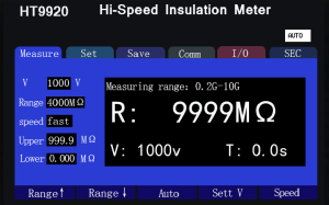 9920 insulation tester back panel