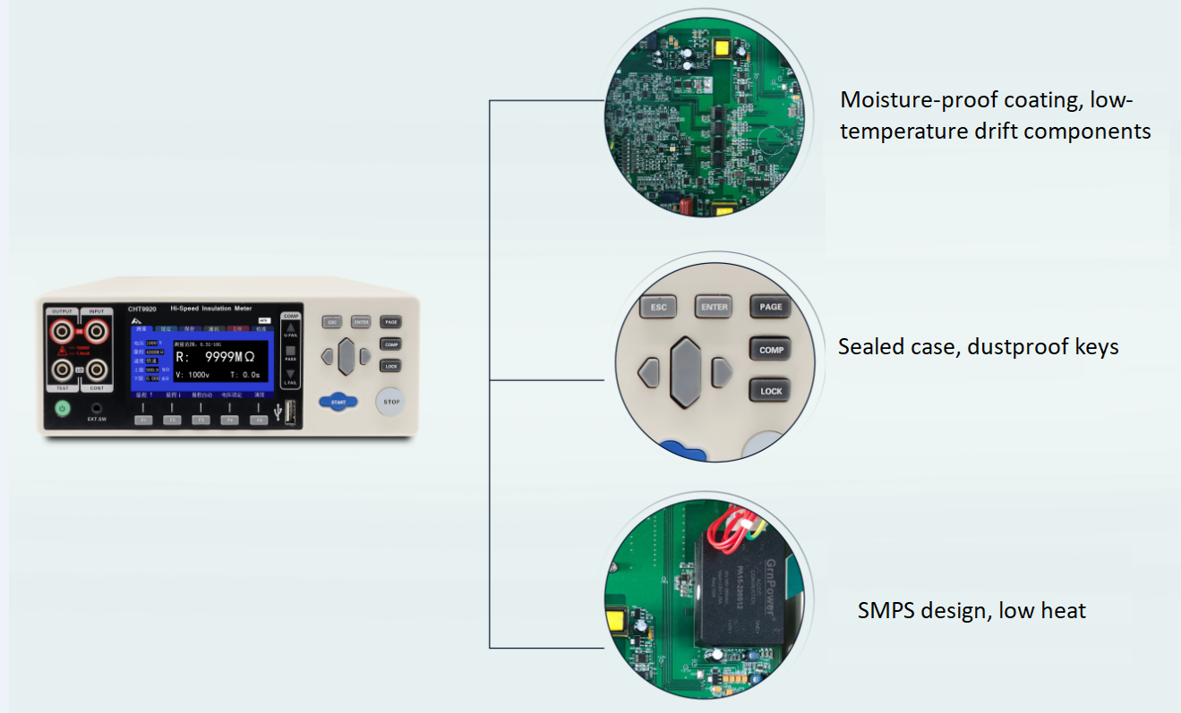 HT9920 insulation tester low-temperature drift components