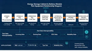 Energy-Storage-Cabinet-Battery-ModuleTest-Equipment-Relationship-Diagram